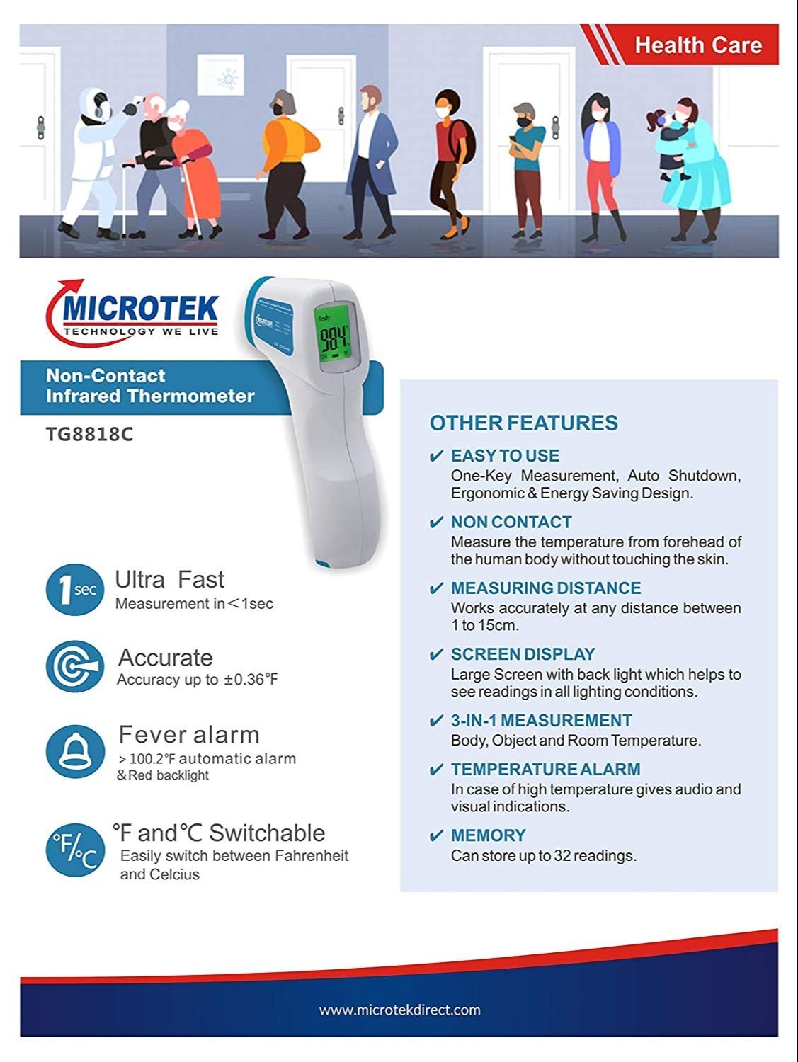 Microtek TG8818C Infrared Thermometer